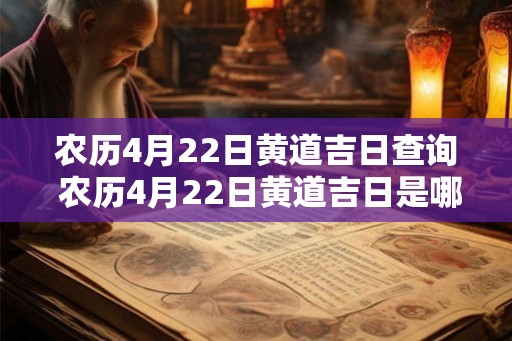 农历4月22日黄道吉日查询 农历4月22日黄道吉日是哪一天 农历4月22日黄道吉日查询 农历4月22日黄道吉日是哪一天