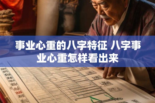 事业心重的八字特征 八字事业心重怎样看出来