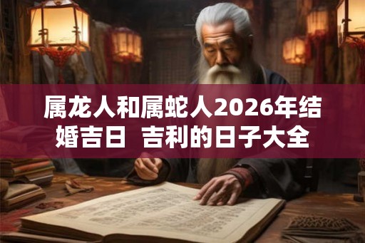 属龙人和属蛇人2026年结婚吉日  吉利的日子大全