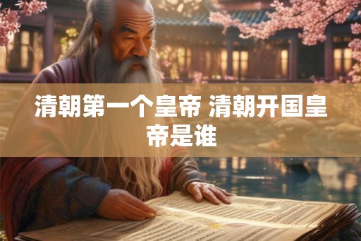 清朝第一个皇帝 清朝开国皇帝是谁