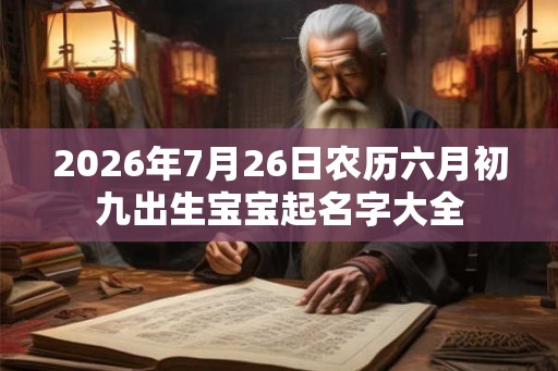 2026年7月26日农历六月初九出生宝宝起名字大全