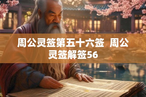 周公灵签第五十六签 周公灵签解签56 周公灵签第五十六签 周公灵签解签56