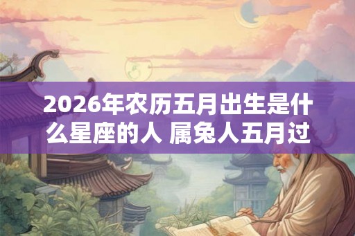 2026年农历五月出生是什么星座的人 属兔人五月过生日好吗 2026年农历五月出生是什么星座的人 属兔人五月过生日好吗