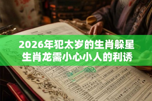 2026年犯太岁的生肖躲星 生肖龙需小心小人的利诱