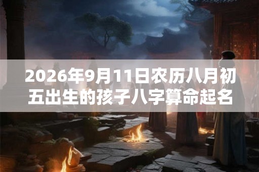 2026年9月11日农历八月初五出生的孩子八字算命起名字