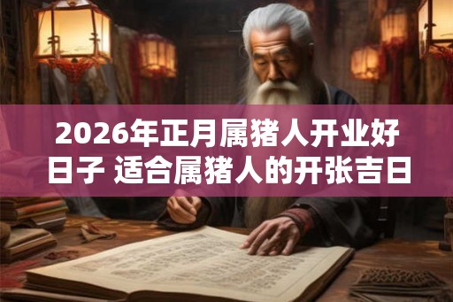 2026年正月属猪人开业好日子 适合属猪人的开张吉日