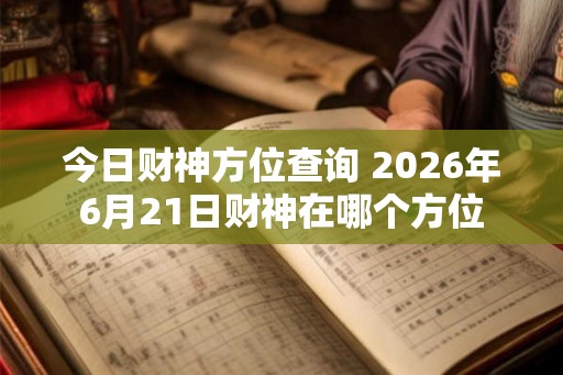今日财神方位查询 2026年6月21日财神在哪个方位