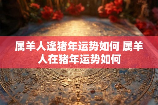 属羊人逢猪年运势如何 属羊人在猪年运势如何