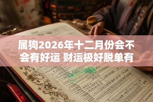 属狗2026年十二月份会不会有好运 财运极好脱单有望 属狗2026年十二月份会不会有好运 财运极好脱单有望