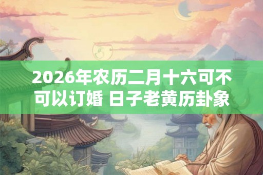 2026年农历二月十六可不可以订婚 日子老黄历卦象