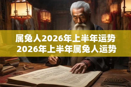 属兔人2026年上半年运势 2026年上半年属兔人运势如何