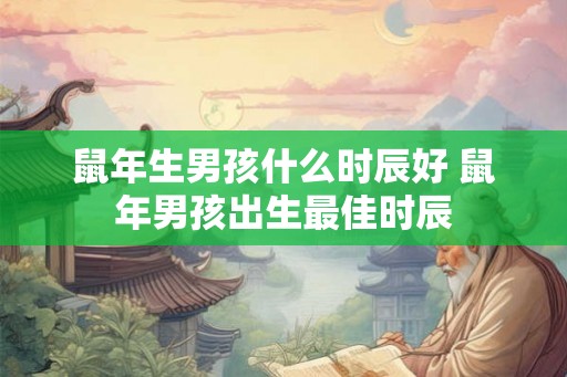鼠年生男孩什么时辰好 鼠年男孩出生最佳时辰