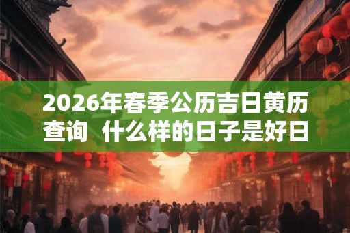 2026年春季公历吉日黄历查询  什么样的日子是好日子