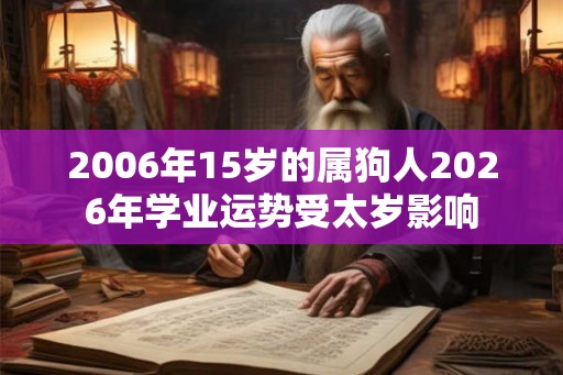 2006年15岁的属狗人2026年学业运势受太岁影响