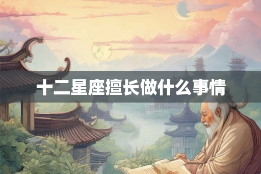 十二星座擅长做什么事情