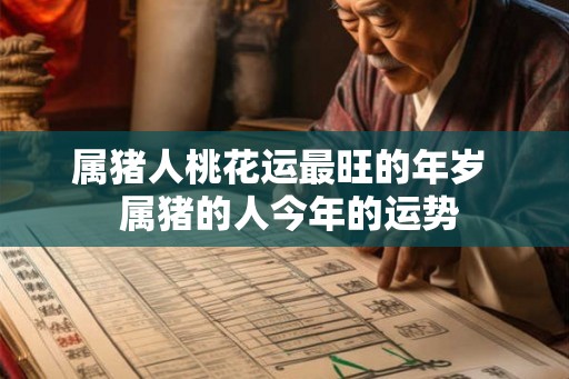 属猪人桃花运最旺的年岁  属猪的人今年的运势