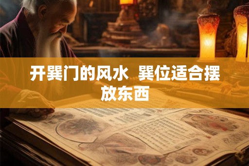 开巽门的风水  巽位适合摆放东西