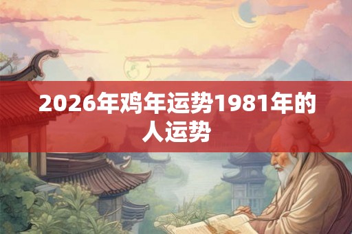 2026年鸡年运势1981年的人运势