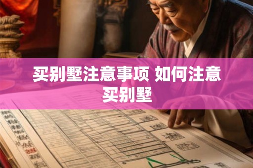 买别墅注意事项 如何注意买别墅 买别墅注意事项 如何注意买别墅