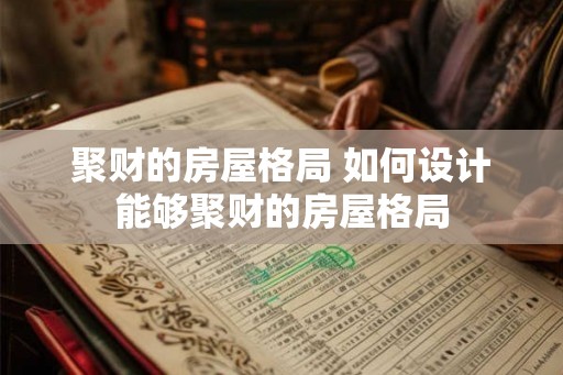 聚财的房屋格局 如何设计能够聚财的房屋格局