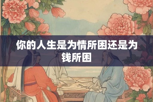 你的人生是为情所困还是为钱所困