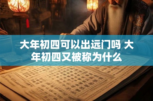 大年初四可以出远门吗 大年初四又被称为什么