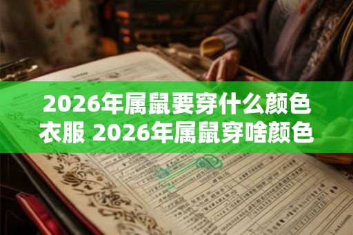 2026年属鼠要穿什么颜色衣服 2026年属鼠穿啥颜色