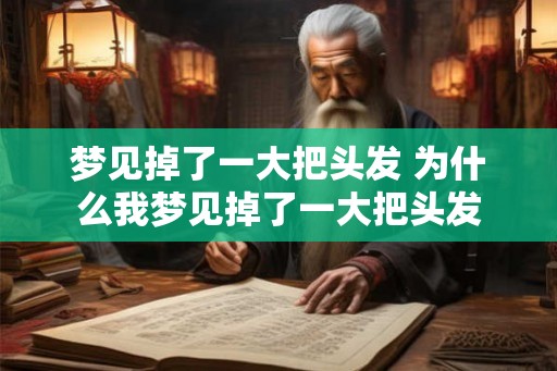 梦见掉了一大把头发 为什么我梦见掉了一大把头发