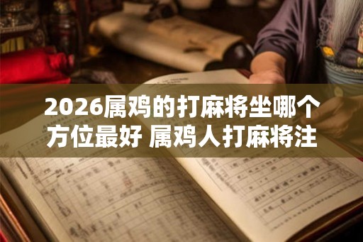 2026属鸡的打麻将坐哪个方位最好 属鸡人打麻将注意事项