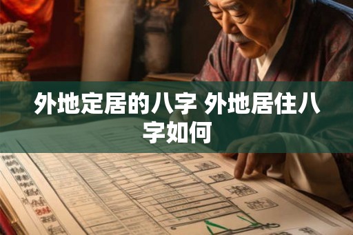 外地定居的八字 外地居住八字如何 外地定居的八字 外地居住八字如何