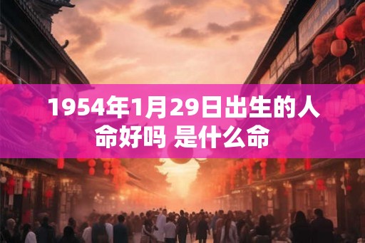 1954年1月29日出生的人命好吗 是什么命