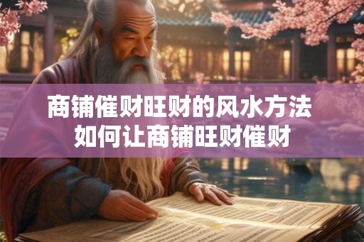 商铺催财旺财的风水方法 如何让商铺旺财催财