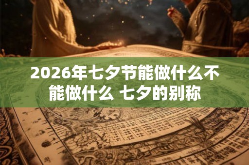 2026年七夕节能做什么不能做什么 七夕的别称