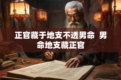 正官藏于地支不透男命  男命地支藏正官