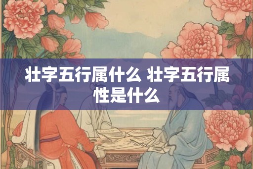 壮字五行属什么 壮字五行属性是什么