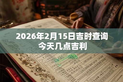 2026年2月15日吉时查询 今天几点吉利