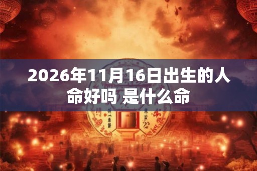 2026年11月16日出生的人命好吗 是什么命