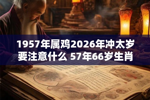 1957年属鸡2026年冲太岁要注意什么 57年66岁生肖鸡逢马年运势如何