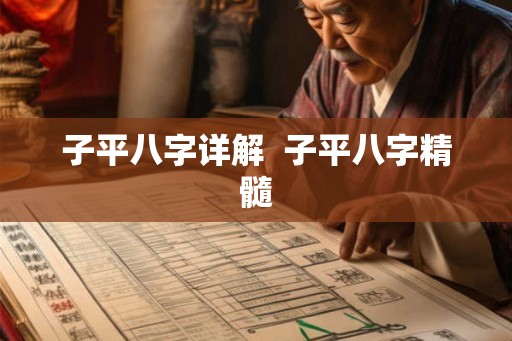 子平八字详解 子平八字精髓 子平八字详解 子平八字精髓