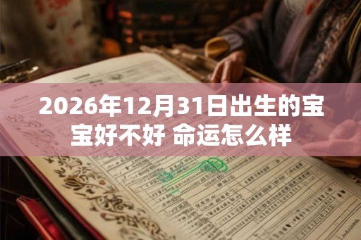2026年12月31日出生的宝宝好不好 命运怎么样