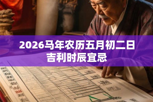 2026马年农历五月初二日吉利时辰宜忌 2026马年农历五月初二日吉利时辰宜忌