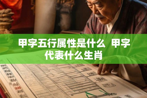 甲字五行属性是什么 甲字代表什么生肖 甲字五行属性是什么 甲字代表什么生肖
