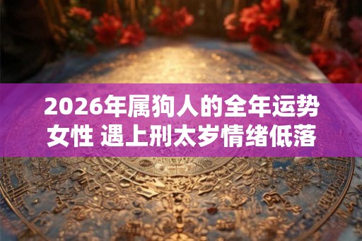 2026年属狗人的全年运势女性 遇上刑太岁情绪低落