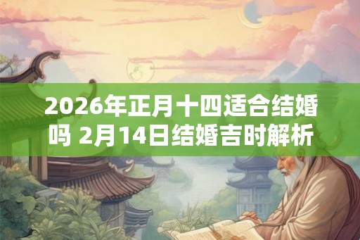 2026年正月十四适合结婚吗 2月14日结婚吉时解析