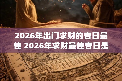 2026年出门求财的吉日最佳 2026年求财最佳吉日是哪一天
