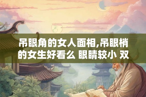 吊眼角的女人面相,吊眼梢的女生好看么 眼睛较小 双眼皮