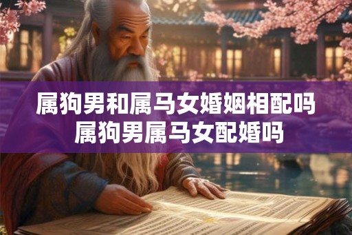 属狗男和属马女婚姻相配吗 属狗男属马女配婚吗
