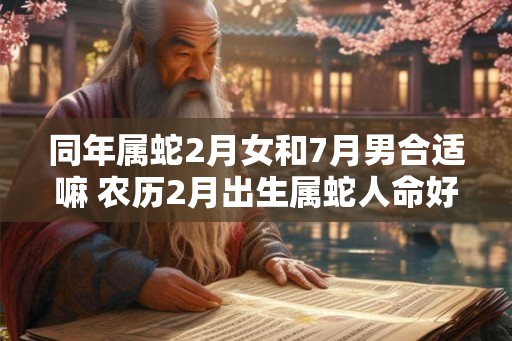 同年属蛇2月女和7月男合适嘛 农历2月出生属蛇人命好吗