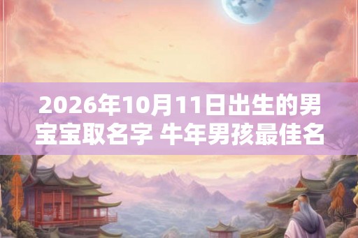 2026年10月11日出生的男宝宝取名字 牛年男孩最佳名字推荐
