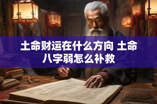 土命财运在什么方向 土命八字弱怎么补救